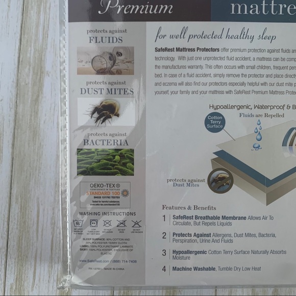 NEW Safe Rest Premium Mattress Protector Twin XL - Picture 3 of 7